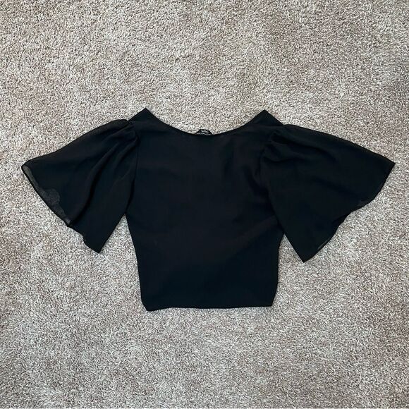 Bebe Flutter Sleeve Blouse - Picture 8 of 10